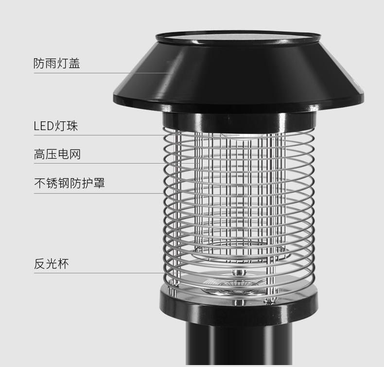 接市電的戶外滅蚊燈SD-16燈體結(jié)構(gòu) 接市電的戶外滅蚊燈SD-16燈體結(jié)構(gòu)