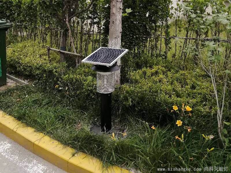 青島小區滅蚊燈廠家提供安裝效果圖片